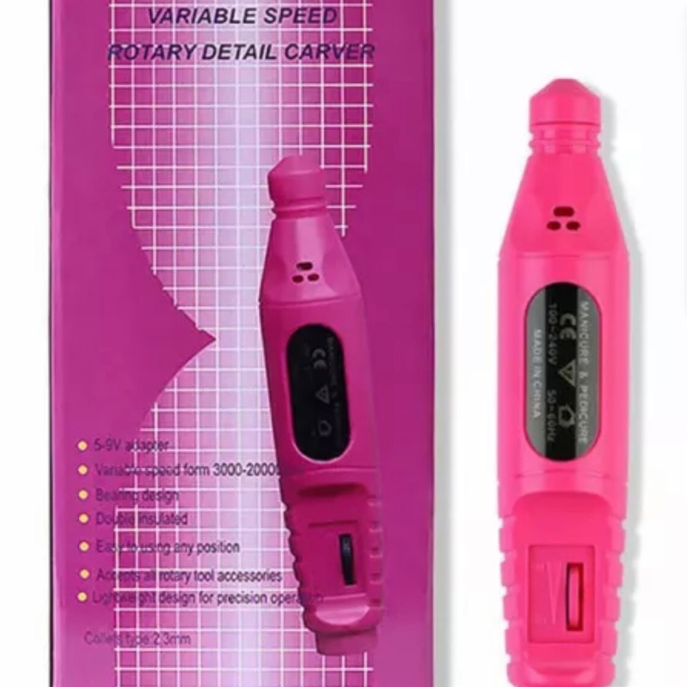 Nail File Drill Kit Electric Manicure Pedicure Acrylic Portable Salon Machine